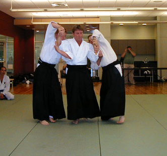 Goss Sensei controlling Two Uke